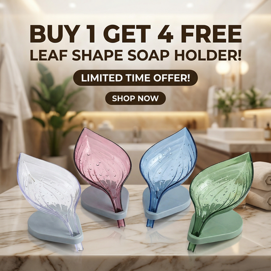 Buy 1 Get 4 Free Leaf Shape Soap Holder (Pack of 4)
