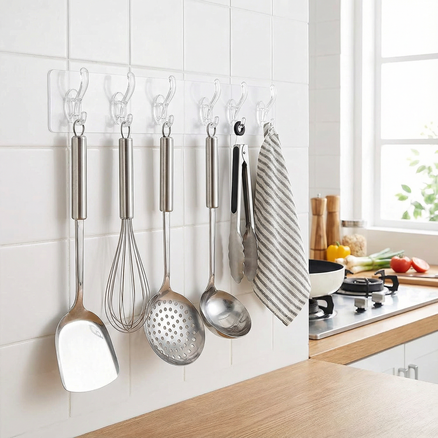 30 Hanging Hooks use for Room, Kitchen and Bathroom